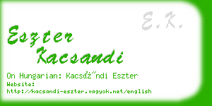 eszter kacsandi business card